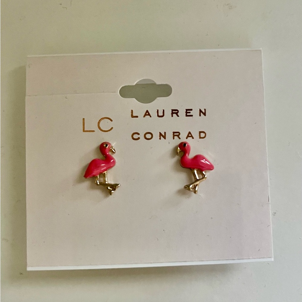 Flamingo Earrings - LC Lauren Conrad - NWT